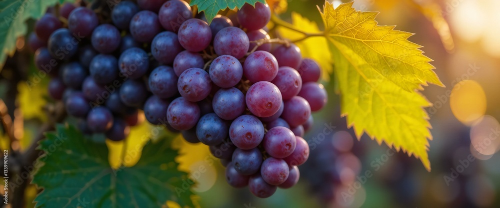 Fototapeta premium Close-up of Grapes on Tree.