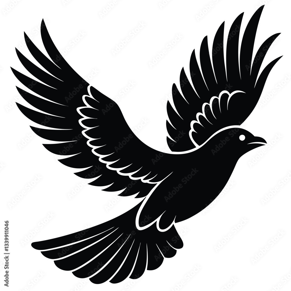 Obraz premium Bird silhouette illustration