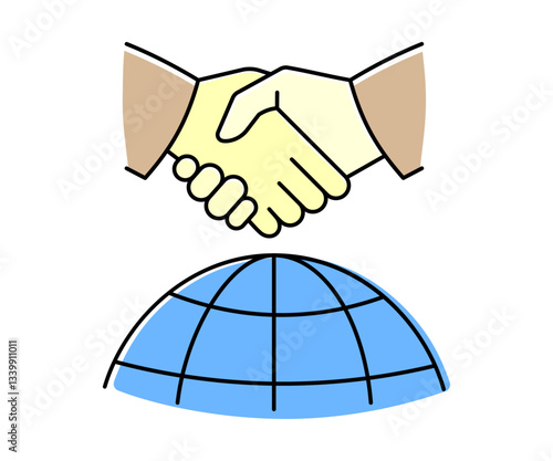 firm handshake. business agreement. understanding of two parties. peace treaty. business idea