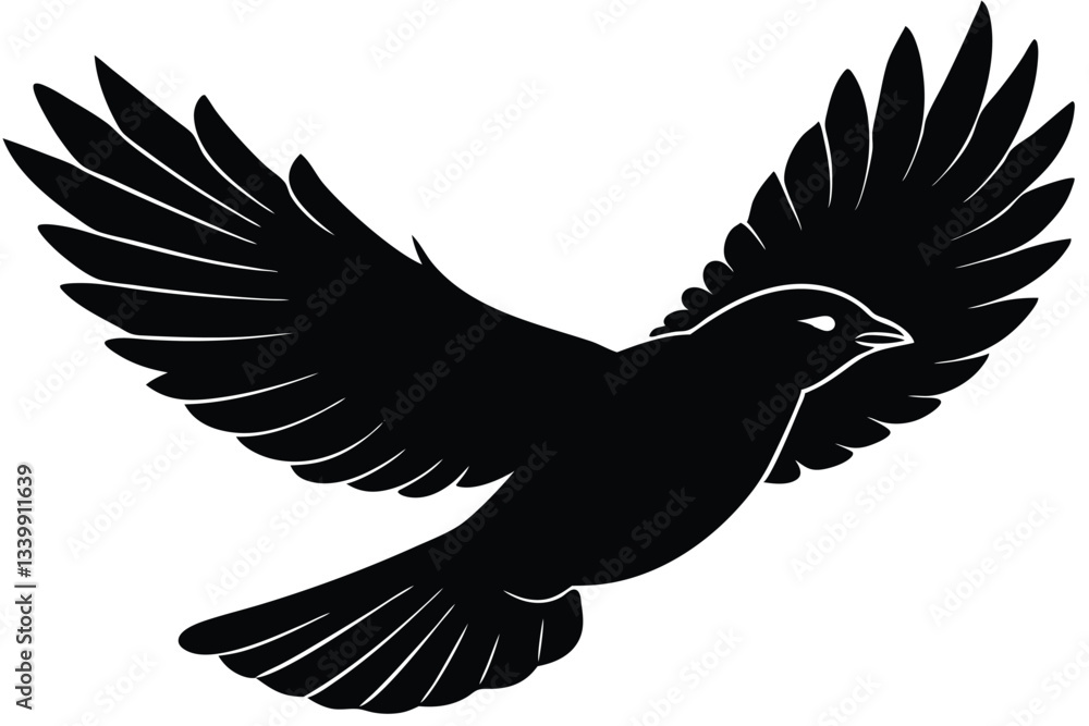 Obraz premium Bird silhouette illustration