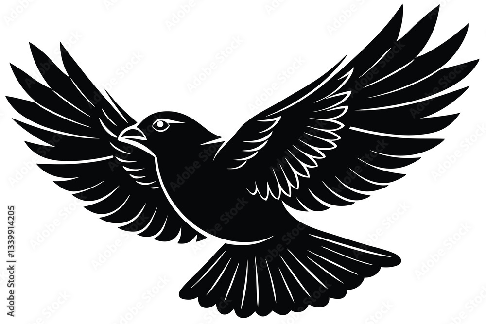 Obraz premium silhouettes bird flying