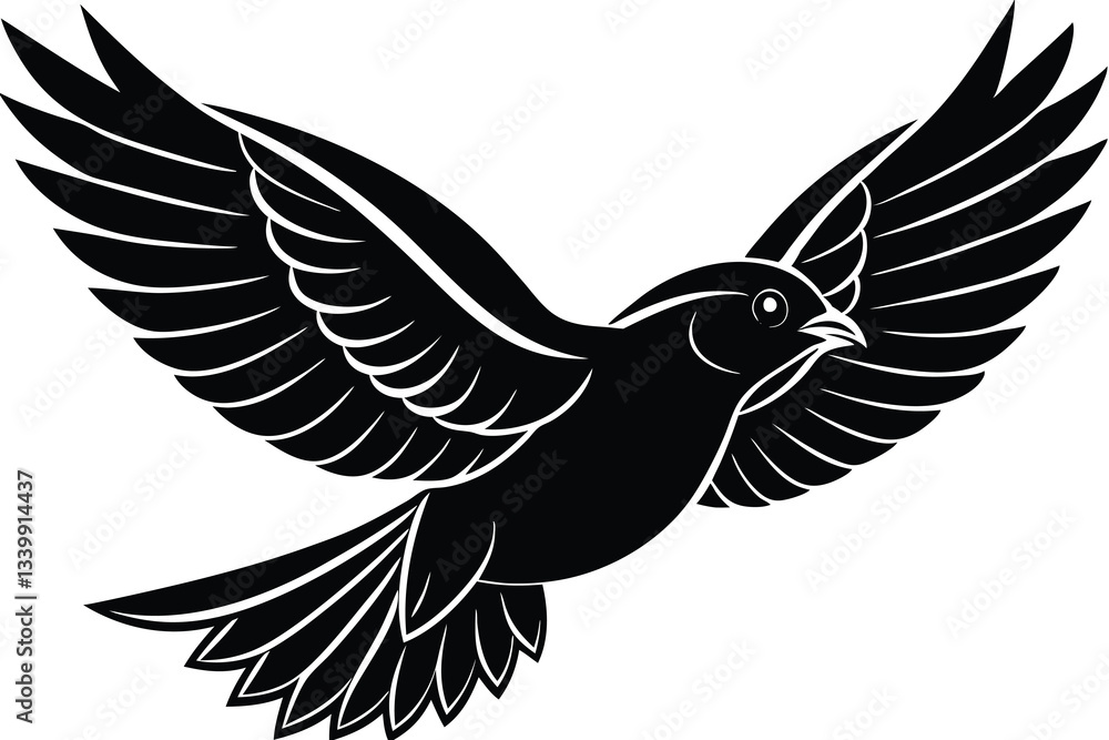 Obraz premium silhouettes bird flying