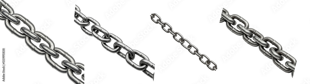 Set Of Big Chains Isolated on transparent background, Silver Chains PNG Set Of Big Chains Isolated on transparent background, Silver Chains PNG