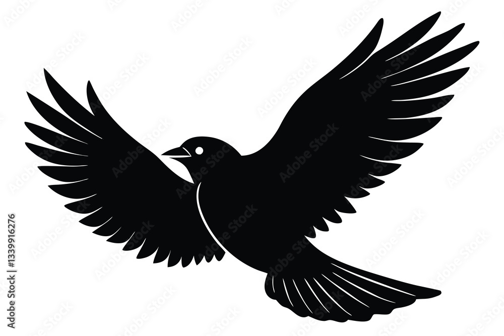 Obraz premium Bird flying silhouette Vector
