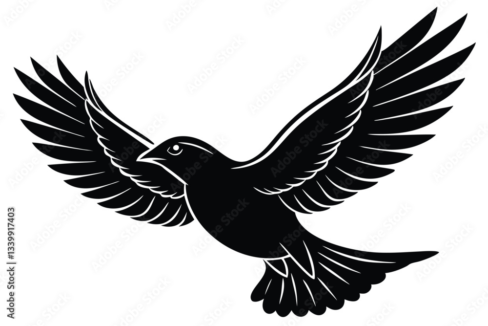 Obraz premium bird flying in silhouette