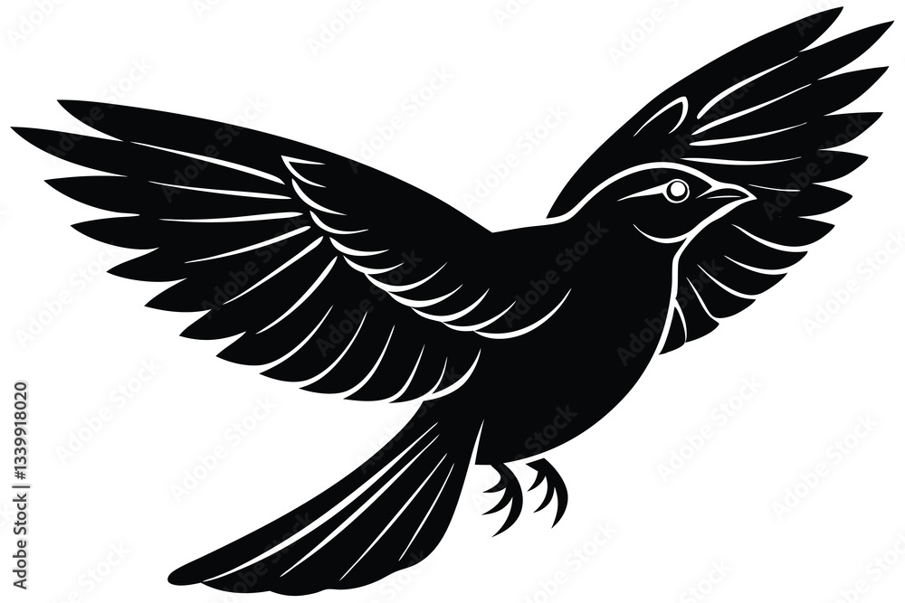 Fototapeta premium bird flying in silhouette