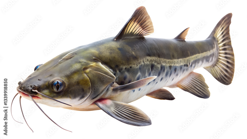 Wels catfish isolated on transparent background Wels catfish isolated on transparent background