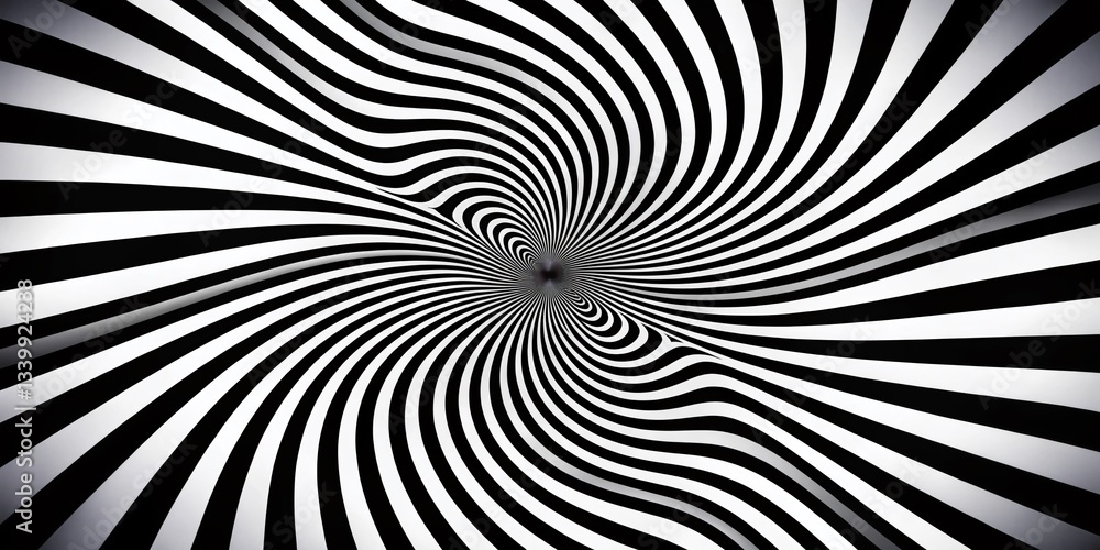 Abstract Black and White Psychedelic Stripes: Modern Dynamic Pattern Background Abstract Black and White Psychedelic Stripes: Modern Dynamic Pattern Background