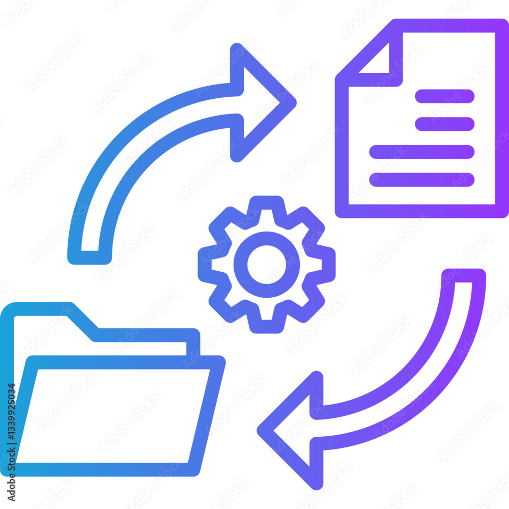 File Management line gradient icon File Management line gradient icon
