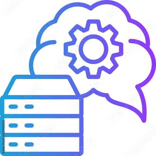 Memory Allocation line gradient icon