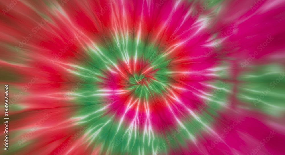Abstract tie-dye background in vibrant shades of red, green and magenta, featuring a blurred effect and a dynamic radiating pattern. Generative AI. Abstract tie-dye background in vibrant shades of red, green and magenta, featuring a blurred effect and a dynamic radiating pattern. Generative AI.