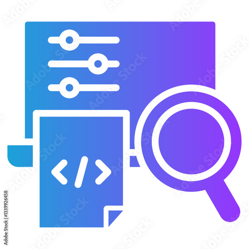 Code Review glyph gradient icon