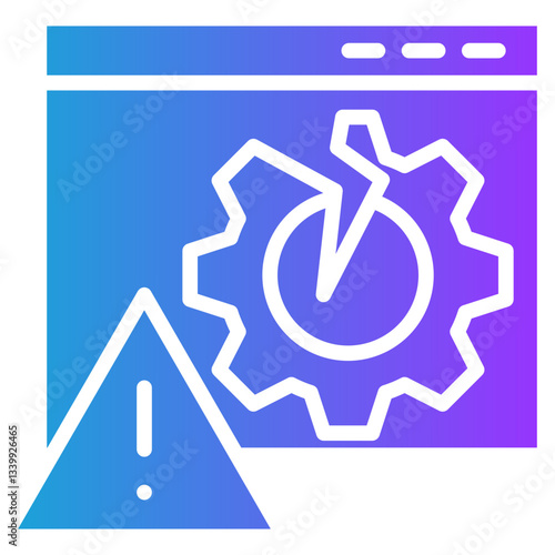 Error Handling glyph gradient icon