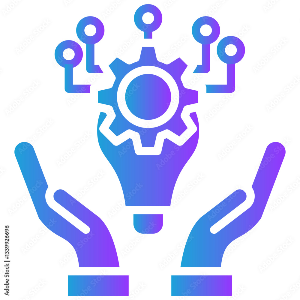Engineering Techniques glyph gradient icon Engineering Techniques glyph gradient icon