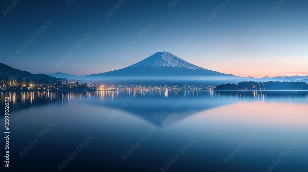 Breathtaking Modern City Skyline Harmonizing with Natural Landscape Breathtaking Modern City Skyline Harmonizing with Natural Landscape