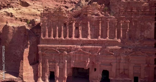 Exploring Petra by Drone: A Stunning Aerial View of Jordan’s Ancient Wonder Amidst the Vast Deser