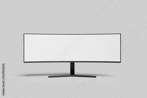 Φωτογραφία Computer widescreen monitor isolated on white background