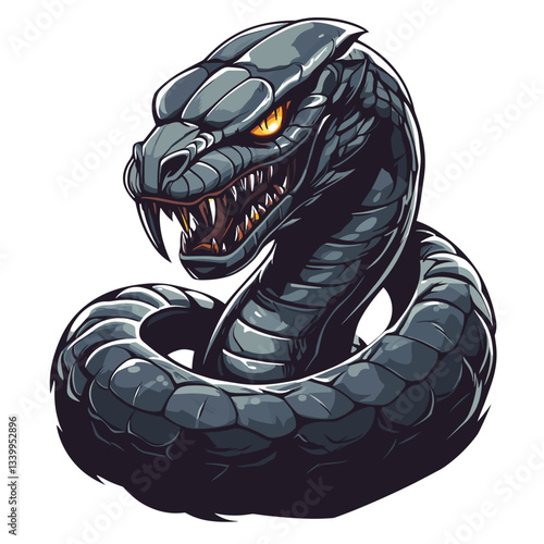Basilisk serpent logo design representing strength and power in competitive gaming