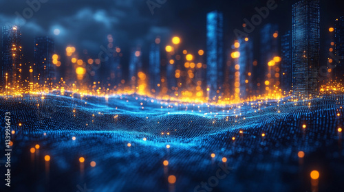 abstract background with glowing lights