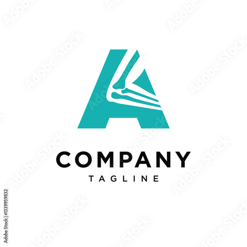 Letter A Elbow surgery Logo Icon Vector