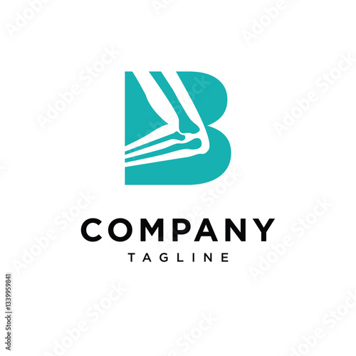 Letter B Elbow surgery Logo Icon Vector
