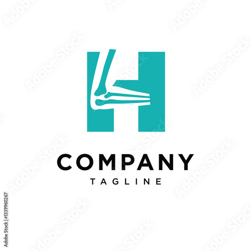 Letter H Elbow surgery Logo Icon Vector