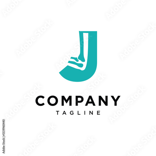 Letter J Elbow surgery Logo Icon Vector