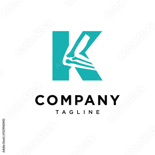Letter K Elbow surgery Logo Icon Vector