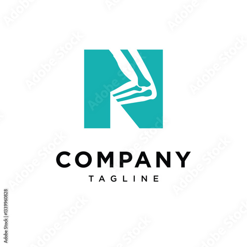 Letter N Elbow surgery Logo Icon Vector