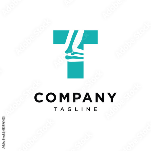 Letter T Elbow surgery Logo Icon Vector