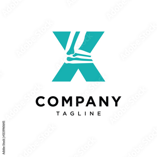 Letter X Elbow surgery Logo Icon Vector