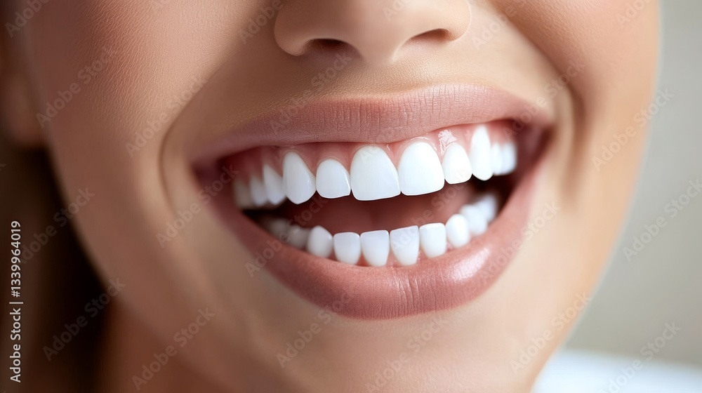 Fototapeta premium Radiant Smile: A Perfect Display of Healthy Teeth