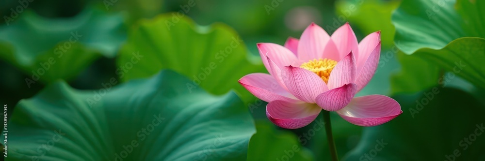 Crystal clear droplets cling to vibrant green lotus leaf, summer, water repellent, aquatic plant Crystal clear droplets cling to vibrant green lotus leaf, summer, water repellent, aquatic plant