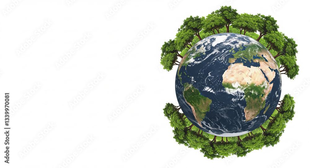 Planet Earth embraced by lush green trees, symbolizing global unity, environmental consciousness, and the importance of protecting our planet. Planet Earth embraced by lush green trees, symbolizing global unity, environmental consciousness, and the importance of protecting our planet.