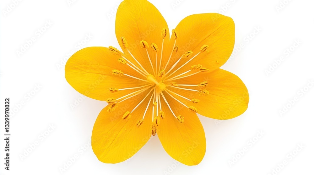 Obraz premium Vibrant Yellow Flower Close-up: A Stunning Floral Macro Photograph