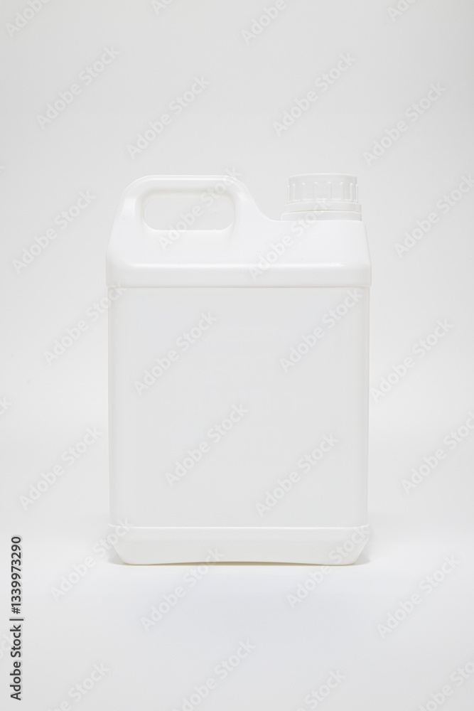 White Plastic Container on White Background White Plastic Container on White Background