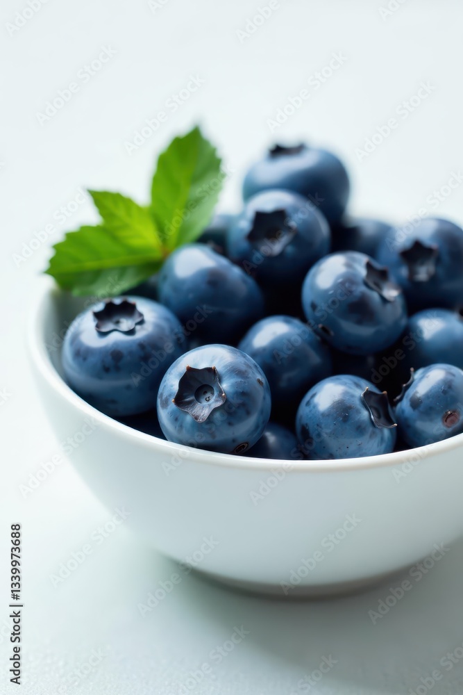 Plump blueberries nestled in a simple white bowl , blue, antioxidant, bright Plump blueberries nestled in a simple white bowl , blue, antioxidant, bright