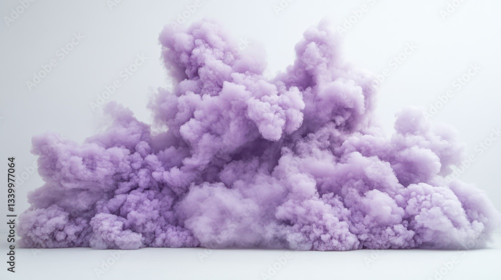 Fototapeta premium Lavender Cloud Explosion: A Study in Pastel Hues and Textural Contrast