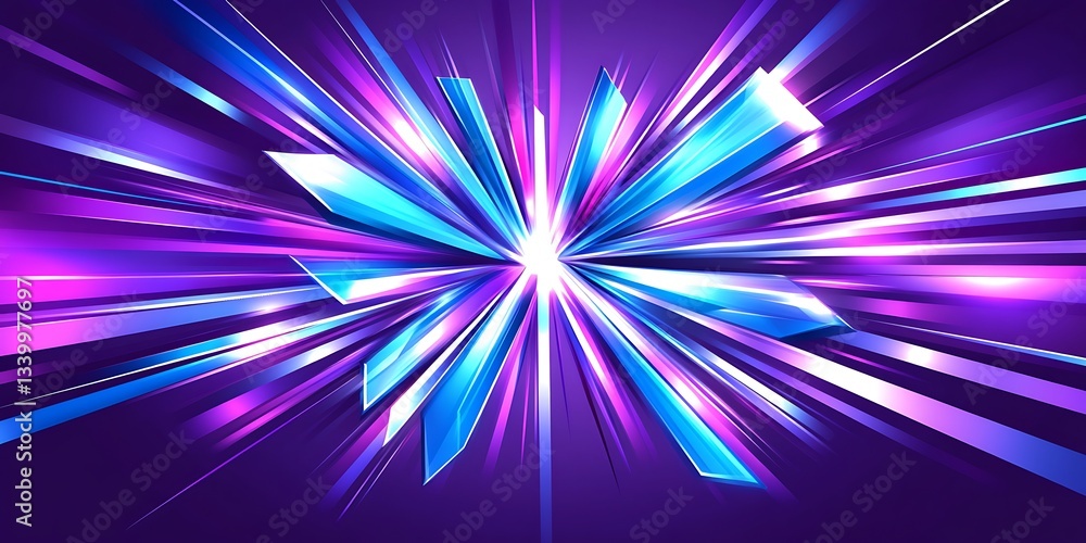 Luminous geometric rays abstract backdrop with vibrant color gradients Luminous geometric rays abstract backdrop with vibrant color gradients