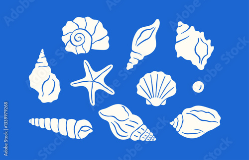 Vector simple minimal illustration of shells