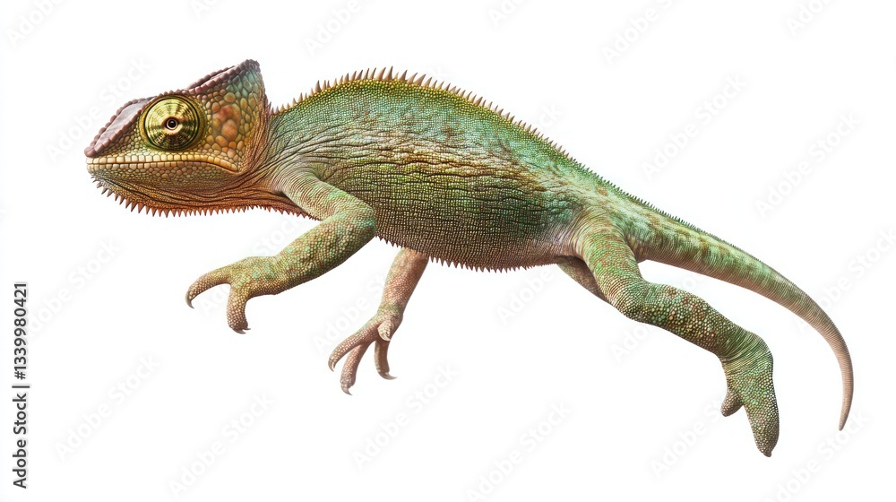 Naklejka premium A vibrant reptile with striking features and a textured body ideal for nature wildlife and e