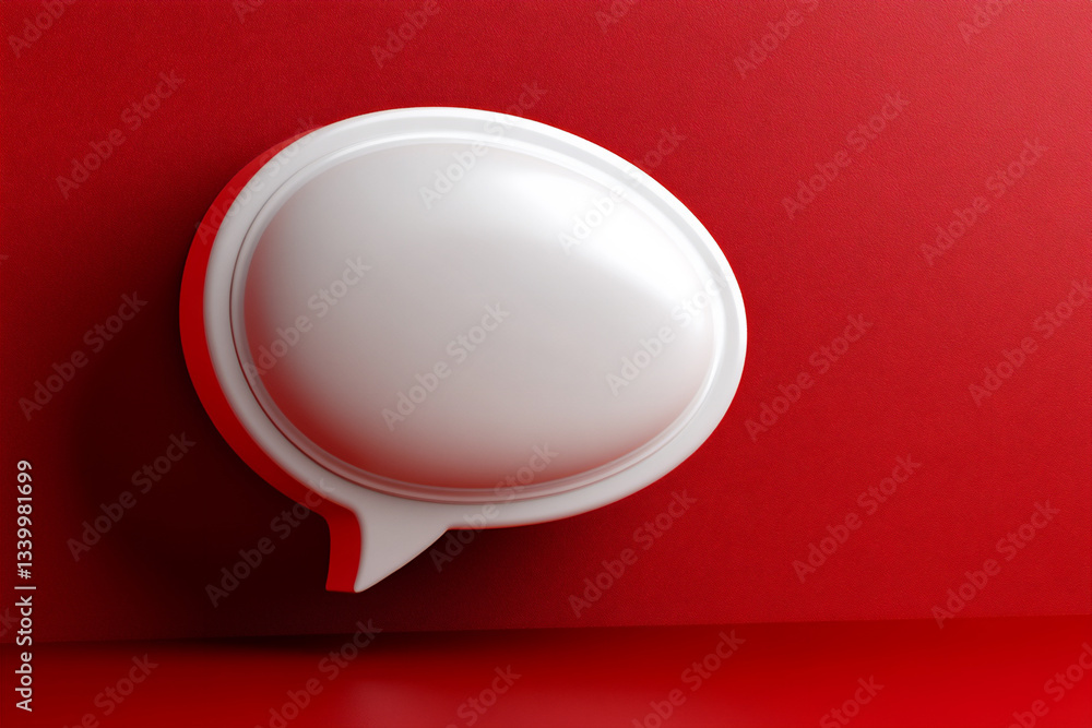 photo of a white speech bubble on a red background, photo of a white speech bubble on a red background,