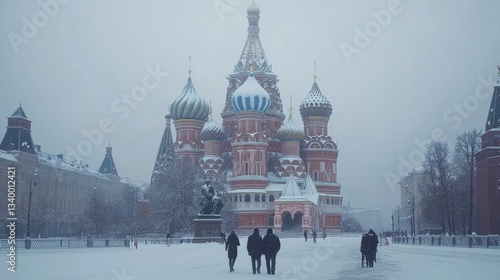Snowy Winter in Red Square