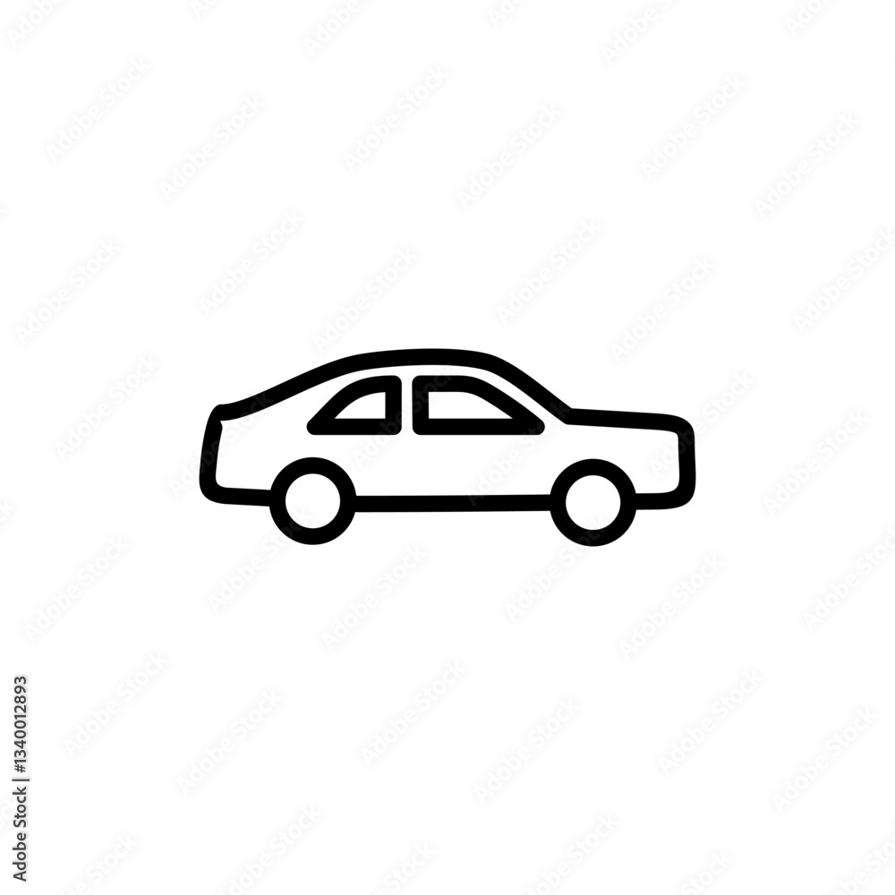 Fototapeta premium Car icon logo design. car sign and symbol. small sedan