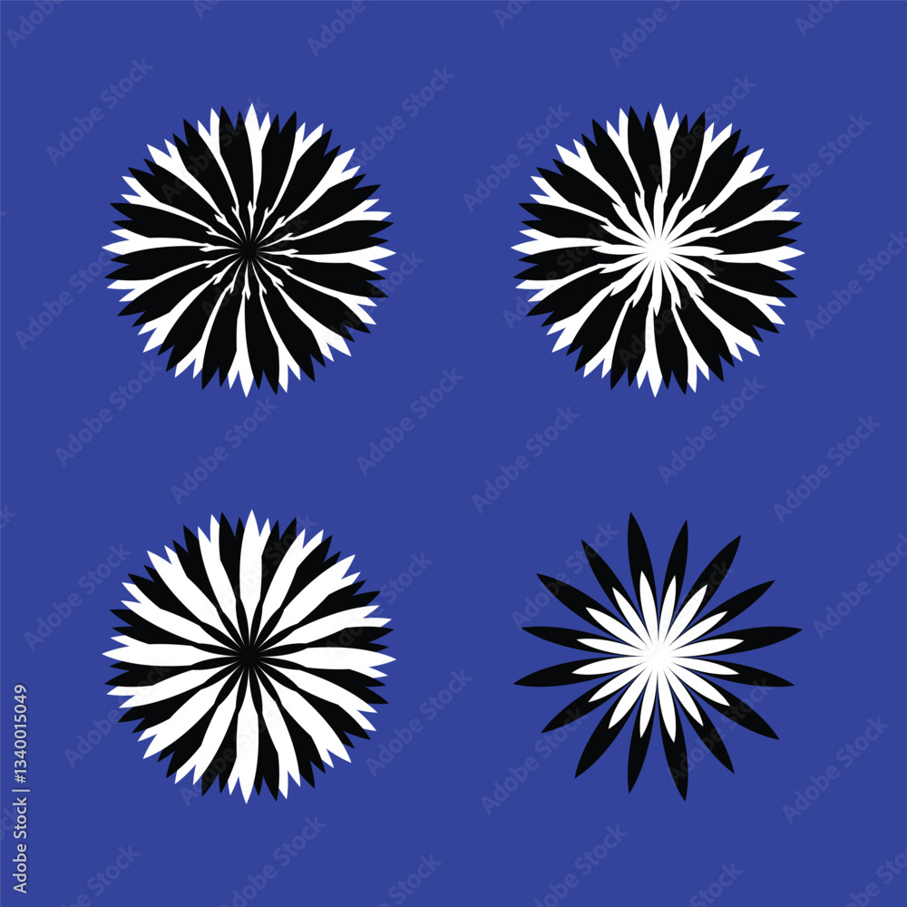 Obraz premium Abstract flowers icon