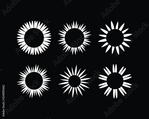 Abstract flowers icon 