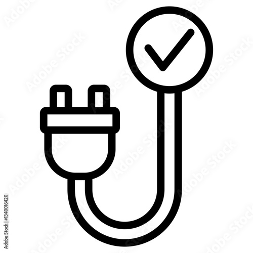 전기 코드 체크 아이콘 