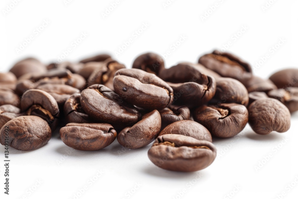 Coffee beans on white background. AI generated Coffee beans on white background. AI generated