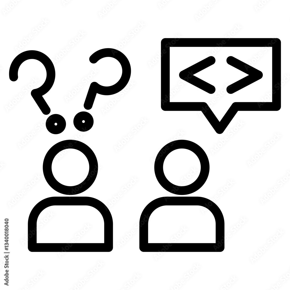 Question and Answer Developer Support Communication icon Question and Answer Developer Support Communication icon
