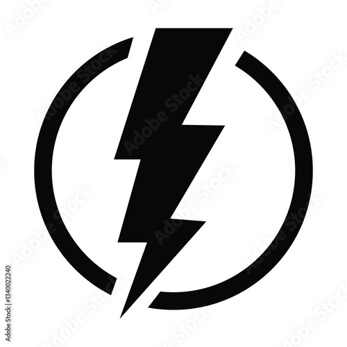 Free Download flash lightning bolt icon. Electric power symbol. Power energy sign, vector illustration - GFXLoad